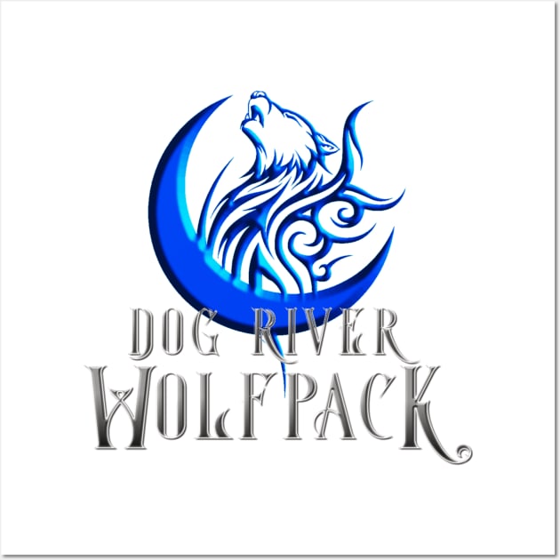 Dog River Wolfpack Logo Wall Art by KimbraSwain